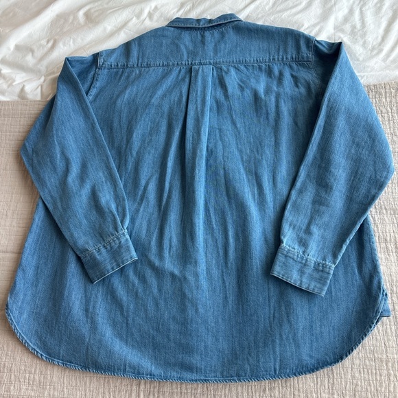 NWOT Sézane Max Shirt in Deep Blue Size 40/8 - Picture 7 of 8